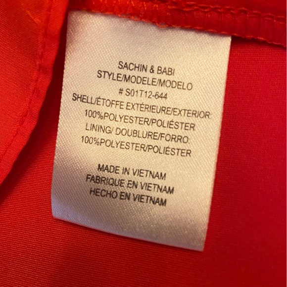 NWT SASHIN & BABI Haven strapless blouse - Coral Red - Picture 8 of 8